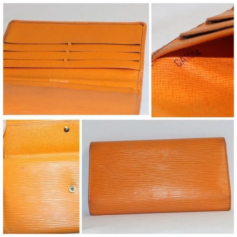 Authentic Louis Vuitton Epi Orange Long Wallet - Picture 4 of 4